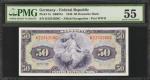 GERMANY, FEDERAL REPUBLIC. Federal Republic. 50 Deutsche Mark, 1948. P-7a. PMG About Uncirculated 55