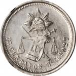 MEXICO. 25 Centavos, 1883-Mo M. Mexico City Mint. NGC MS-62.