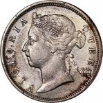 1893年香港维多利亚贰毫，PCGS XF Detail，有清洗，#45695670. Hong Kong, silver 20 cents, 1893, Victoria on obverse, P