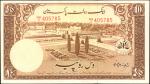 PAKISTAN. State Bank of Pakistan. 10 Rupees, ND (1951-67). P-13(4). About Uncirculated.