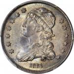 1831 Capped Bust Quarter. B-4. Rarity-1. Small Letters. MS-64+ (PCGS). CAC.