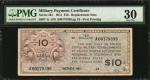 Lot of (2) Military Payment Certificates. Series 461 & 661. 50 Cents & $10. Replacements. PMG Very F