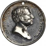 1848 Zachary Taylor. DeWitt-ZT 1848-12. White metal. 32.7 mm. Choice About Uncirculated, pierced.