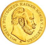Germany. Proof AU. 5Mark. Gold. Prussia Wilhelm I Gold Proof 5 Mark