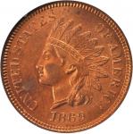 1869 Indian Cent. MS-64 RD (ANACS). OH.