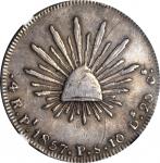 MEXICO. 4 Reales, 1857-Pi PS. San Luis Potosi Mint. NGC VF-25.