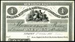 English, Scottish & Australian Chartered Bank, Australia, obverse proof for a £1, New South Wales, 1