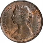 GREAT BRITAIN. 1/2 Penny, 1890. London Mint. Victoria. PCGS MS-65 Brown.