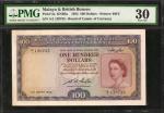 1953年马来亚及英属婆罗洲货币发行局一佰圆。MALAYA AND BRITISH BORNEO. Board of Commissioners of Currency. 100 Dollars, 1