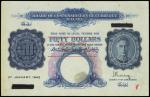 MALAYA. Board of Commissioners of Currency. $50, 1.1.1942. P-14s.