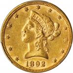 美国1892年10美元金币。