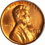 1955-D Lincoln Cent. MS-67 RD (PCGS).