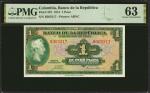 COLOMBIA. Banco de la Republica. 1 Peso, 1941. P-387. PMG Choice Uncirculated 63.