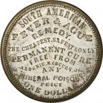 New York, New York. 1865 South American Fever & Ague Remedy. Bowers NY-7680. Silvered brass. 38 mm. 