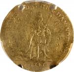 DENMARK. Ducat, 1747. Copenhagen Mint. Frederik V. PCGS Genuine--Mount Removed, VF Details.