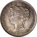 GUATEMALA. Silver 4 Reales Pattern, 1895-H CB. Heaton Mint. NGC SPECIMEN-66+.