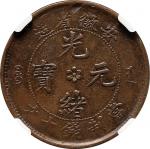 1902-06 安徽省造光绪元宝十文，鱼鳞龙 评级 XF