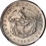 COLOMBIA. Peso, 1859. Bogota. NGC MS-61.