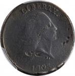 1793 Flowing Hair Cent. Chain Reverse. S-4. Rarity-3. AMERICA, With Periods. VG Details--Filed Rims 