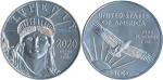 United States; 2020, "Liberty - Eagle", Platinum coin $100, purity 0.995, weigh 31.1 gms, 1 troy oz,