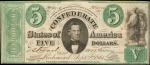 T-33. Confederate Currency. 1861 $5. Very Fine.