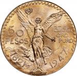 MEXICO. 50 Pesos Restrike, "1947". Mexico City Mint. PCGS MS-67.