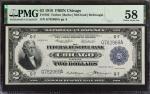 Fr. 765. 1918 $2 Federal Reserve Bank Note. Chicago. PMG Choice About Uncirculated 58.