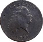 1793 Flowing Hair Cent. Chain Reverse. S-3. Rarity-3-. AMERICA, Without Periods. Fine Details--Repai
