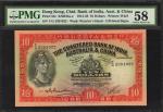 1941-56年印度新金山中国渣打银行拾圆。HONG KONG. Chartered Bank of India, Australia & China. 10 Dollars, 1941-56. P-