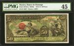 MEXICO. Banco de Durango. 50 Pesos, 1914. P-S276Aa. PMG Choice Extremely Fine 45.