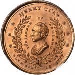 1844 Henry Clay. DeWitt-HC 1844-12. Copper. 39 mm. MS-62 RB (NGC).