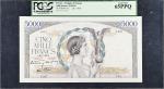 FRANCE. Banque de France. 5000 Francs, 1938-40. P-97a. PCGS Currency Gem New 65 PPQ.