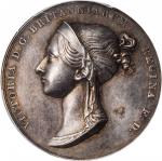 GREAT BRITAIN. Victoria Coronation Silver Medal, 1838. PCGS SPECIMEN-61 Gold Shield.