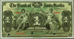 JAMAICA. The Bank of Nova Scotia. 1 Pound, 1919. P-S131s. Specimen. PMG Choice Uncirculated 64.