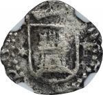 PERU. Cob 1/4 Real, ND (ca. 1577-88)-★ P. Lima Mint. Philip II. NGC VF Details--Corrosion.