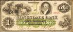 Honesdale, Pennsylvania. Honesdale Bank. August 1, 1861. $1. Choice Very Fine.