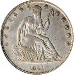 1841-O Liberty Seated Half Dollar. WB-11. Rarity-3. Large O. AU-50 (PCGS).