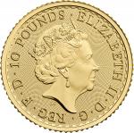 2023 Royal Succession Gold 1/10 Ounce Britannia, #9 to Last Coin Struck Under Queen Elizabeth II. As