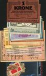 x A group of Danish, Banknotes, coupons, 20 notes, 30+ coupons various grades, generally presentable