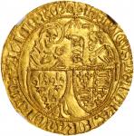 FRANCE. Anglo-Gallic. Salut dOr, ND (1422-49). St. Lo Mint; mm: Lis. Henry VI. NGC MS-67.