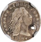 1794 Flowing Hair Half Dime. LM-1. Rarity-6. EF Details--Holed (NGC).