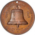 1876 U.S. Centennial Exposition. Liberty Bell-Independence Hall Dollar. Copper. 38 mm. HK-25a. Rarit