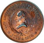 1876 Children of America Medal. By George Hampden Lovett. Musante GW-902, Baker-415B, HK-115. Copper