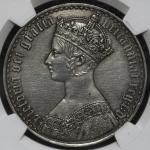 GREAT BRITAIN Victoria ヴィクトリア(1837~1901) Crown 1847 NGC-Proof AU Details “Cleaned“ 洗浄 Proof EF