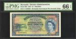1957年百慕大政府1英镑。BERMUDA. Bermuda Government. 1 Pound, 1957. P-20b. PMG Gem Uncirculated 66 EPQ.