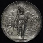 SWITZERLAND Shooting Festival 射击节 AR Medal 1891 AUR-14b M-15 アールガウ Design by Hugues Bovy 银メダル
