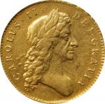 GREAT BRITAIN. 5 Guineas, 1681 Year TRICESIMO TERTIO. London Mint. Charles II. NGC EF-45.