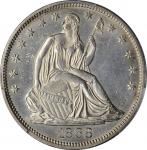 1868 Liberty Seated Half Dollar. WB-101. Unc Details--Cleaned (PCGS).