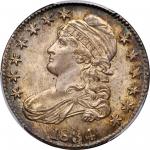 1834 Capped Bust Half Dollar. O-102. Rarity-1. Large Date, Large Letters. MS-66 (PCGS).