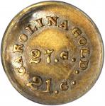 Undated (1842-1850) August Bechtler $1. K-24. Rarity-3. 27.G., 21.C., Plain Edge. AU-53 Details--Ben